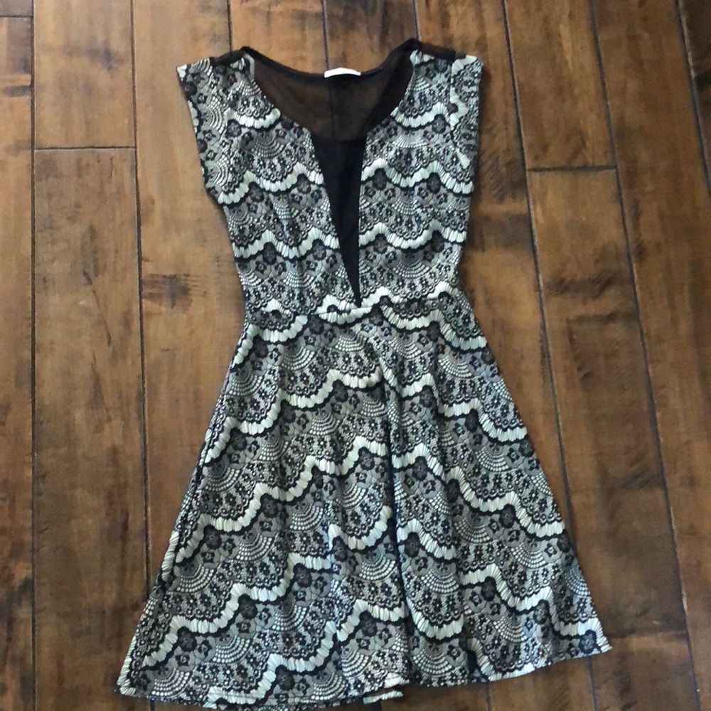 Lace Sheer Mesh Dress
